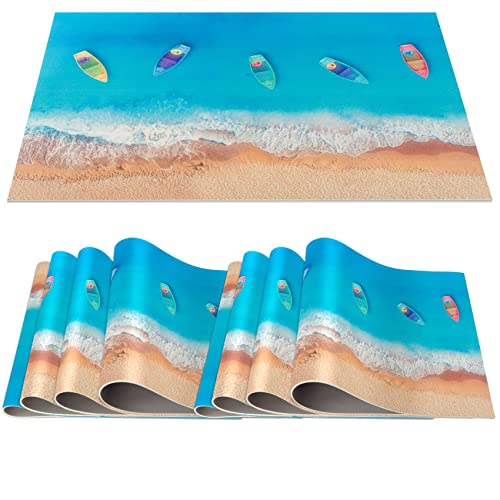 Platzset Tischset abwaschbar PVC Platzdeckchen rutschfest Tischuntersetzer Hitzebeständig Esstisch Deko für drinnen & draußen 30x45cm Maritim Boot 8-er Set von ANRO