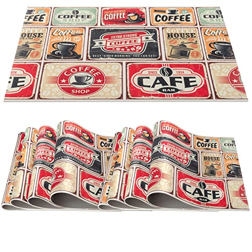Platzset Tischset abwaschbar PVC Platzdeckchen rutschfest Tischuntersetzer Hitzebeständig Esstisch Deko für drinnen & draußen 30x45cm Vintage 8-er Set Platzset Tischset abwaschbar PVC Platzdeckchen rutschfest Tischuntersetzer Hitzebeständig Esstisch Deko für drinnen & draußen 30x45cm Vintage 8-er Set von ANRO