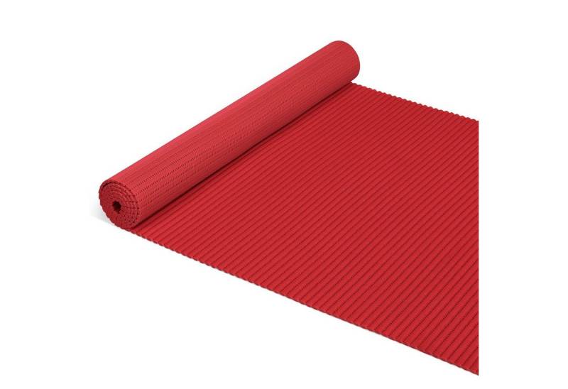 ANRO Schaum-Badematte Badteppich Weichschaum Badematte Schaum Uni Badvorleger rot Breite 65, Höhe 5 mm, strapazierfähig, Drainage Effekt, Rillen, wasserdurchlässig, rutschhemmend, pflegeleicht, Weich, Rutschfest, Rutschhemmend, Schnelltrockend, mit Drainagelöchern, Modern, Praktisch, Kunststoff, Rechteckig, Geprägt von ANRO