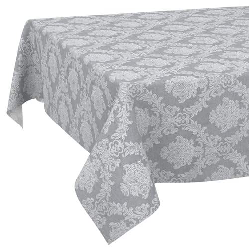 Stoff Tischdecke Textil Tischwäsche Tischtuch Baumwolle Polyester abwaschbar Uni Ornament Damast Jacquard Gewebe waschbar Barock Grau 200x140cm Schnittkante Stoff Tischdecke Textil Tischwäsche Tischtuch Baumwolle Polyester abwaschbar Uni Ornament Damast Jacquard Gewebe waschbar Barock Grau 200x140cm Schnittkante von ANRO