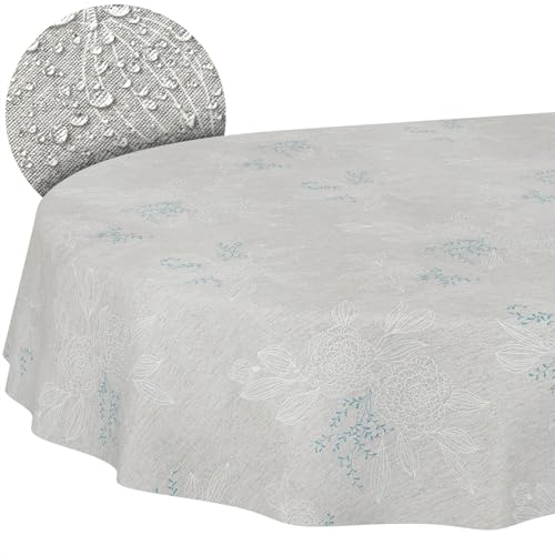 Stoff Tischdecke Tischwäsche Textil Tischtuch Baumwolle Polyester Gewebe abwaschbar pflegeleicht, in rund oval eckig Japondi Grau Oval 240x140cm Schnittkante Stoff Tischdecke Tischwäsche Textil Tischtuch Baumwolle Polyester Gewebe abwaschbar pflegeleicht, in rund oval eckig Japondi Grau Oval 240x140cm Schnittkante von ANRO