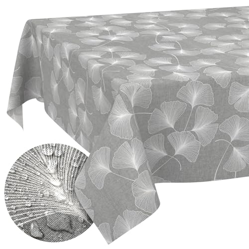 Stoff Tischdecke Tischwäsche Textil Tischtuch Baumwolle Polyester Gewebe abwaschbar pflegeleicht, in rund oval eckig Pusteblume 100x140cm Schnittkante von ANRO