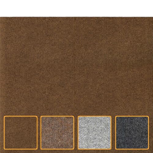 ANRO Teppich Fußmatte Schmutzfangmatte Fußabtreter Fußabstreifer Türvorleger Stribet Größe 90x150cm Carpet Hellbraun von ANRO