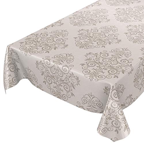 ANRO Wachstuchtischdecke Wachstuch Wachstischdecke Tischdecke abwaschbar Ranken Barock Arabeske Beige 180 x 140cm ANRO Wachstuchtischdecke Wachstuch Wachstischdecke Tischdecke abwaschbar Ranken Barock Arabeske Beige 180 x 140cm von ANRO