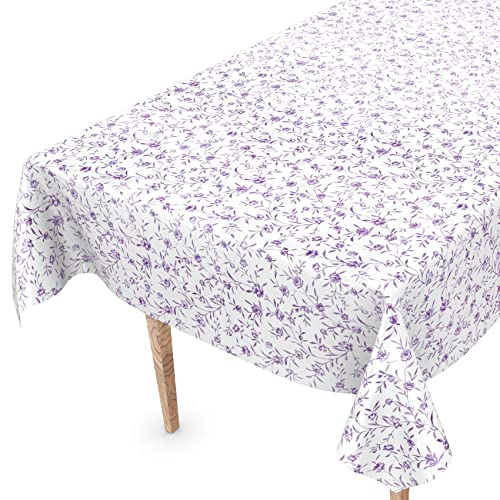 Tischdecke abwaschbar Wachstuch Wachstuchtischdecke 100 x 140cm Schnittkante Violetta Lila pflegeleicht von ANRO