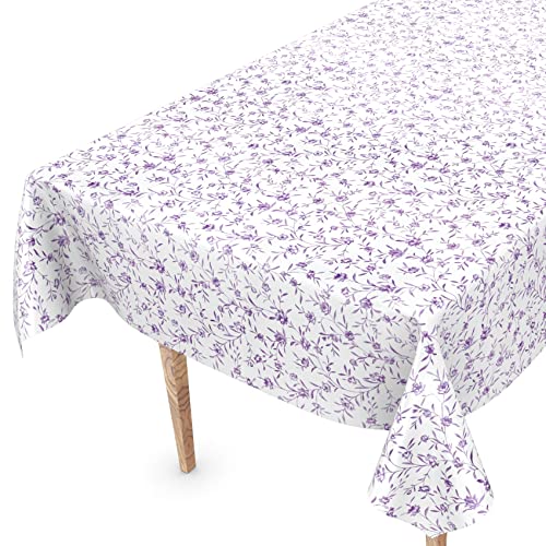 Tischdecke abwaschbar Wachstuch Wachstuchtischdecke 160 x 140cm Schnittkante Violetta Lila pflegeleicht von ANRO