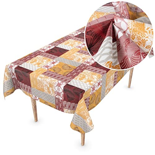 Wachstuchtischdecke Wachstischdecke Meterware Wachstuch abwaschbare Tischdecke PVC frei 180 x 137cm Schnittkante Chloe von ANRO
