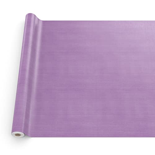 Wachstuchtischdecke Wachstuch Tischdecke abwaschbar Rechteck, rund, oval Premium Textileffekt Prägung Gartentischdecke 350 x 140cm Schnittkante Violett von ANRO