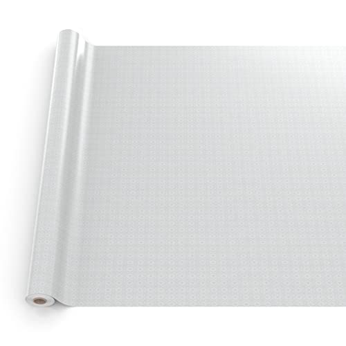 Wachstuchtischdecke Wachstuch Tischdecke abwaschbar Wachstischdecke Plastik-Tischdecken Glatt 2000x140cm Schnittkante Dream Weiß von ANRO