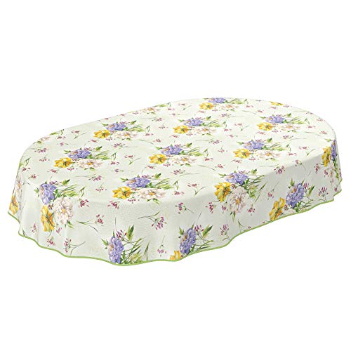 Wachstuchtischdecke abwaschbar Garten Tischdecke Wachstuch Rund Oval Eckig Indoor Outdoor Blumen Muster Oval 180x140cm mit Saum - Eingefasst Wachstuchtischdecke abwaschbar Garten Tischdecke Wachstuch Rund Oval Eckig Indoor Outdoor Blumen Muster Oval 180x140cm mit Saum - Eingefasst von ANRO