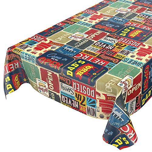Wachstuchtischdecke abwaschbar Garten Tischdecke Wachstuch Rund Oval Eckig Indoor Outdoor Retro Cafe USA Amerika Style 160x140cm Wachstuchtischdecke abwaschbar Garten Tischdecke Wachstuch Rund Oval Eckig Indoor Outdoor Retro Cafe USA Amerika Style 160x140cm von ANRO