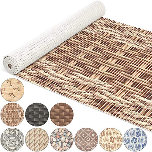 ANRO Weichschaummatte Badematte Bad Dusche WC Vorleger Teppich Antirutsch Badläufer Flechtmuster 400x65cm von ANRO