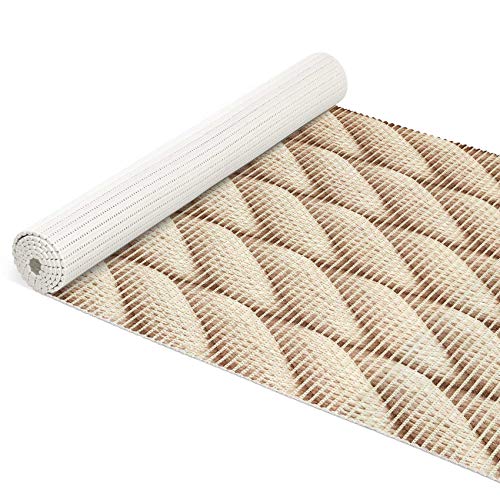 ANRO Weichschaummatte Badematte Bad Dusche WC Vorleger Teppich Antirutsch Badläufer Seil Beige 120x65cm von ANRO