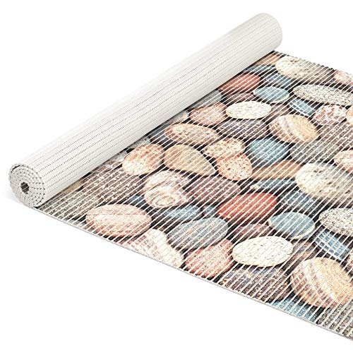 ANRO Weichschaummatte Badematte Bad Dusche WC Vorleger Teppich Antirutsch Badläufer Steine 220x65cm von ANRO