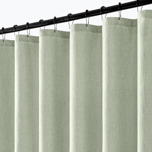 ANRODUO Extra langer Stoff-Duschvorhang, 274 cm lang, Leinenstruktur, strapazierfähiges Stoff-Duschvorhang-Set mit 12 Metallhaken, wasserdichte Dekoration, maschinenwaschbar, für Badezimmer, Hotel ANRODUO Extra langer Stoff-Duschvorhang, 274 cm lang, Leinenstruktur, strapazierfähiges Stoff-Duschvorhang-Set mit 12 Metallhaken, wasserdichte Dekoration, maschinenwaschbar, für Badezimmer, Hotel von ANRODUO