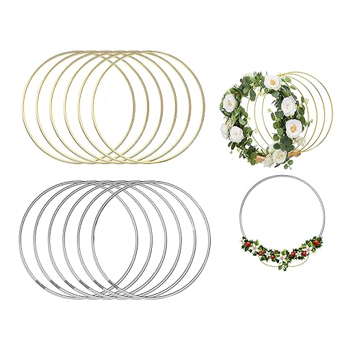 ANROI 12pcs 10 cm metallringe zum basteln - Hochwertige Handwerkskunst Robuste Verarbeitung - Vielseitige Anwendungsmöglichkeiten DIY von ANROI
