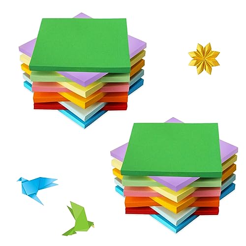 ANROI Premium Origami Papier Set mit 200 Blättern in 20 Farben für DIY Kunstprojekte - 15x15cm und 20x20cm von ANROI