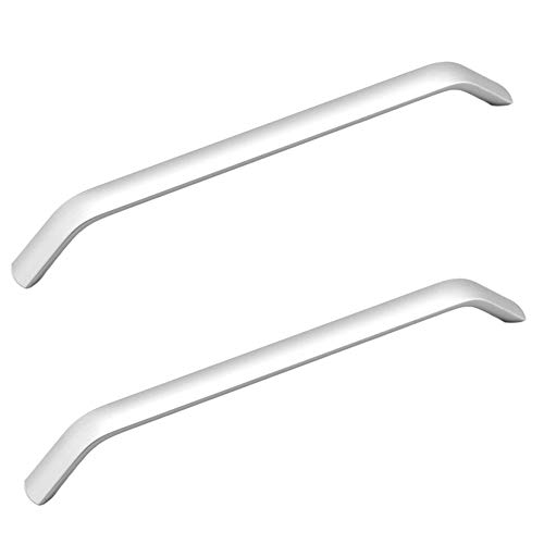 ANSIEDIO 2 Stück Möbelgriffe Silber Griffe für Küchenschränke Küchengriffe Schrankgriffe Aluminiumlegierung Griffe Möbel Türgriffe Schubladengriffe (Lochabstand 192 mm) von ANSIEDIO