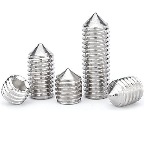 ANSIEDIO M3 Madenschrauben Inbusschrauben Innensechskant Gewindestifte aus Edelstahl, Kegelspitzen,M3×8mm,30 Stück von ANSIEDIO