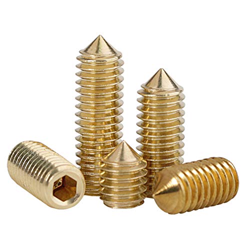 ANSIEDIO Madenschrauben Inbusschrauben Innensechskant Gewindestifte Schrauben aus Messing - M5×8mm,20 pcs von ANSIEDIO