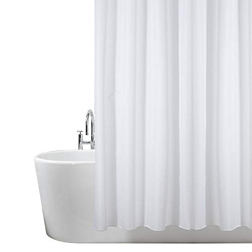 ANSIO 2er-Pack Duschvorhang - 180 x 180 cm (71 x 71 Zoll) - Massiv weiß, Badewanne Vorhang, Antischimmel & Waschbar Duschvorhang mit 12 Duschvorhangringe | 100% Polyester von ANSIO