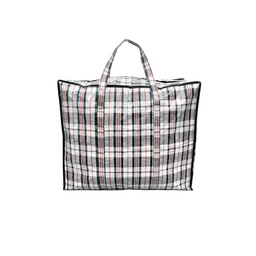 ANSIO Wäschesäcke Wiederverwendbare Wäschesäcke mit Reißverschlüssen, ideal für Umzugskleidung & Kleiderschrankaufbewahrung (60L x 25B x 50H cm) (1 Stück) von ANSIO