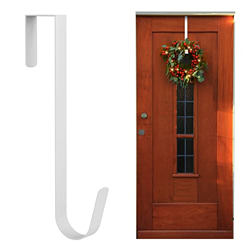 ANSIO Weihnachtskranzaufhänger, 31,7 cm, über der Tür, Metall-Kranzhalter für Weihnachtsdekoration, 1 Stück, Weiß von ANSIO