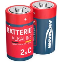 2x Ansmann Alkaline Batterie Baby c 1,5V – LR14 MN1400 Batterien (2 Stück) von Ansmann