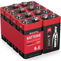 ANSMANN Alkaline longlife Rauchmelder 9V Block Batterien - Premium Qualität - 8 Stk von ANSMANN AG