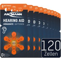 Hörgerätebatterien Typ 13 orange, 120 Stück - Ansmann von Ansmann