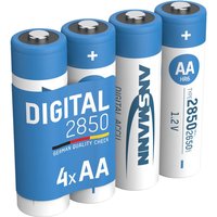 Ansmann - Akku aa 2850mAh Mignon NiMH 1,2V - 1000x wiederaufladbar (4 Stück) von Ansmann