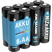 Ansmann - Mignon NiZn Akku aa 1,6V 2500mWh, wiederaufladbare Batterien - 8 Stück von Ansmann