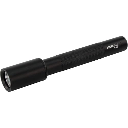 ANSMANN LED Taschenlampe in schwarz T150, Outdoor Leuchte mit hocheffizientem Reflektorsystem, 150 Lumen & Spritzwassergeschützt IP54, Ideal für Gassigehen, Wandern, Joggen, etc. von Ansmann