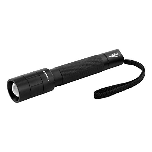 ANSMANN LED Taschenlampe M200F inkl. AA Batterien - Outdoor LED Arbeitsleuchte 240 Lumen & 3 Funktionen - Handlampe mit stufenloser Fokussierung für Camping & Werkstatt - Spritzwassergeschützt IP54 von Ansmann