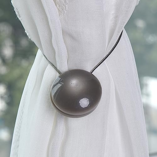 ANSNOW 2 Stück Magnetische Vorhang-Raffhalter Aus Kunstharz, Dekorative Gardinenbänder Und Halterung Für Fenstervorhänge Für Zuhause, Büro, Wohnzimmer Und Hotel/Grau ANSNOW 2 Stück Magnetische Vorhang-Raffhalter Aus Kunstharz, Dekorative Gardinenbänder Und Halterung Für Fenstervorhänge Für Zuhause, Büro, Wohnzimmer Und Hotel/Grau von ANSNOW