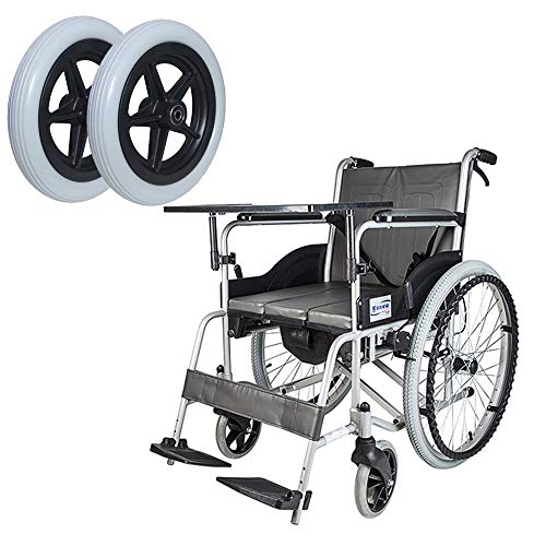 ANSNOW Pu-Lenkräder Als Ersatz Für Rollstühle, Rollatoren, Gehhilfen, 200 X 45 Mm, Grau, 5-Speichen-Felge, Kleines Vorderrad, 1 Paar ANSNOW Pu-Lenkräder Als Ersatz Für Rollstühle, Rollatoren, Gehhilfen, 200 X 45 Mm, Grau, 5-Speichen-Felge, Kleines Vorderrad, 1 Paar von ANSNOW