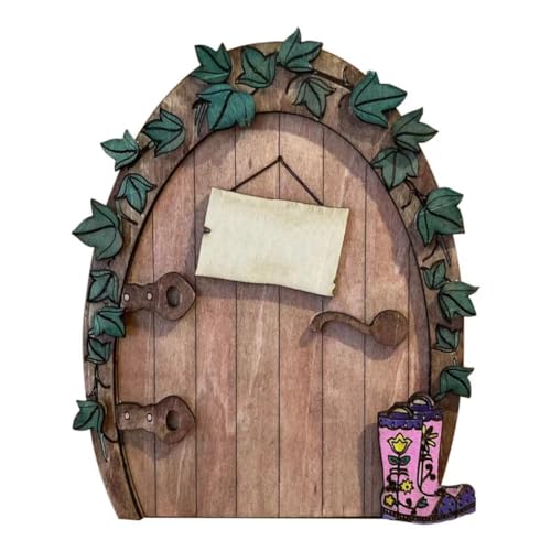 ANSO Cartoon Mini DIY TüR MäRchen TüR Dekoration Garten Fee Elfe TüR Ornament 2 von ANSO
