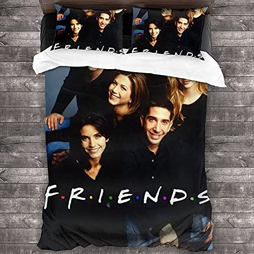 Friends Bettwäsche 135x200 Set,Central Perk Bettwäsche Einzelbettbezug Weiche Mikrofaser 1 Bettbezüge und 2 Kissenbezug (135x200cm+80x80cmx2, Friends5) von ANSSON