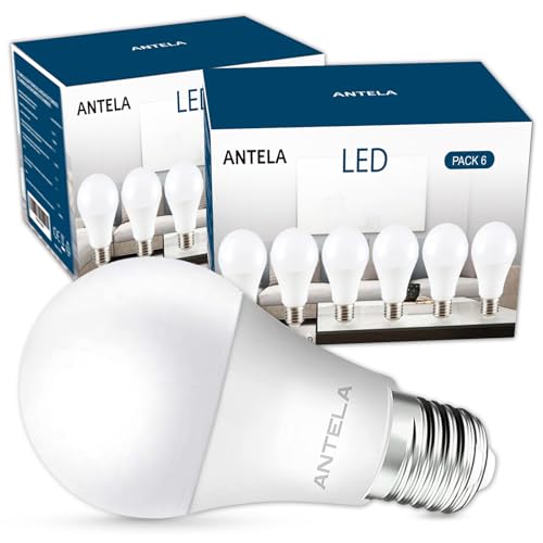 ANTELA E27 LED Lampe Glühbirne 8,5W 806LM 6500K Kaltweiß Licht Birne ersetzt 60W Glühlampe, Energiesparlampe, nicht Dimmbar, ErP, 12PCs von ANTELA