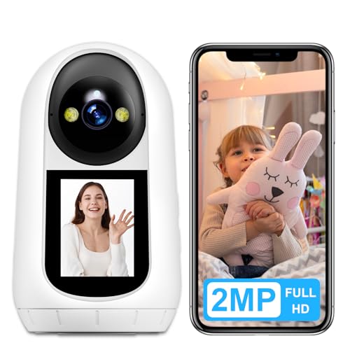 ANTELA Überwachungskamera Innen 2MP, 2.4GHz WLAN IP Kamera, Zwei-Wege-Videokamera mit 2,4-Zoll-Bildschirm, 355°/90°, IR-Nachtsicht und Bewegungserkennung, kompatibel mit Alexa/Google Home ANTELA Überwachungskamera Innen 2MP, 2.4GHz WLAN IP Kamera, Zwei-Wege-Videokamera mit 2,4-Zoll-Bildschirm, 355°/90°, IR-Nachtsicht und Bewegungserkennung, kompatibel mit Alexa/Google Home von ANTELA