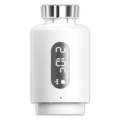 Smart Heizkörperthermostat mit APP ANTELA Digitales Display zur Kontrolle der Heiztemperatur, Kompatibel Alexa, Google Home, Zeitpläne von ANTELA