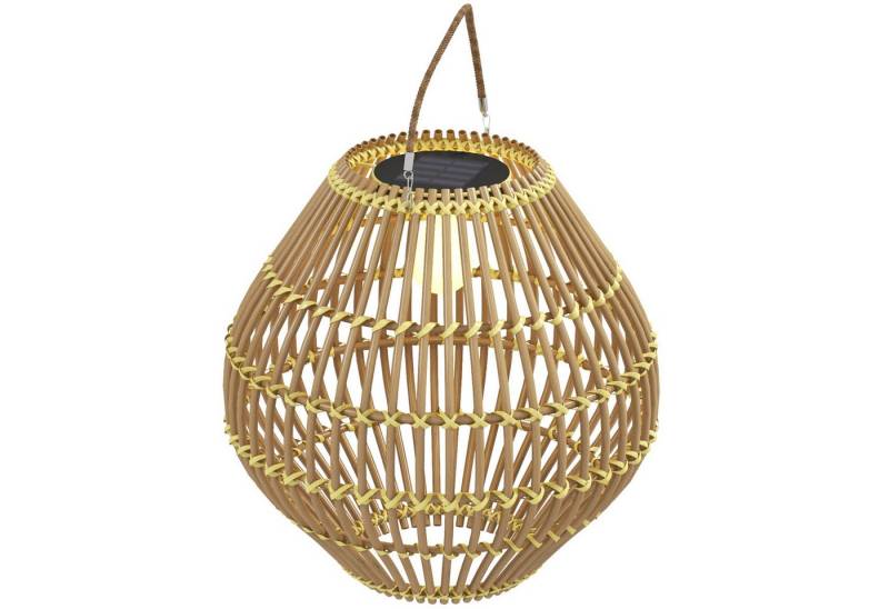 ANTEN LED Solarleuchte Laterne Rattan Solarlampe Automatische Tischleuchte mit Lichtsensor, Tageslichtweiß, LED Gartenlampe IP44 für den Innen und Außenbereich von ANTEN