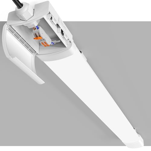 ANTENLICHT 10 Stücke LED Feuchtraumleuchte 120CM mit 36W 3960Lumen Kaltlweiß 5000k, Einfache Montage Wannenleuchte Flach Deckenleuchte Feuchtraum IP65 Werkstattlampe für Büro Keller Garage, Weiß von ANTENLICHT