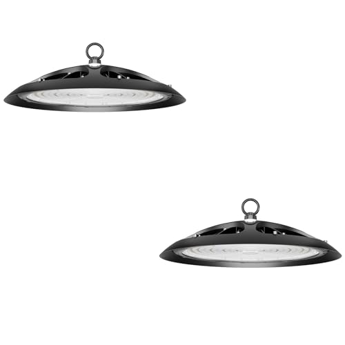 ANTENLICHT 2 Stücke Hallenstrahler LED High Bay Light 200W in Kaltweiß 6000K mit Ultradünn Treiber, LED UFO Hallenbeleuchtung mit Höhen Effizienz 170LM/W, Abstrahlwinkel 90° Schutzart IP65 von ANTENLICHT