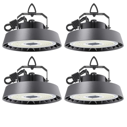 ANTENLICHT 4er LED Hallenstrahler 150W Kaltweiß 5000K | 24000lm 120° Abstrahlwinkel UFO Highbay Industrielampe IP65 Innenbeleuchtung für Gewerbe Werkstatt Garage ANTENLICHT 4er LED Hallenstrahler 150W Kaltweiß 5000K | 24000lm 120° Abstrahlwinkel UFO Highbay Industrielampe IP65 Innenbeleuchtung für Gewerbe Werkstatt Garage von ANTENLICHT