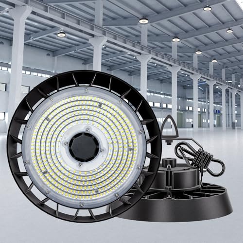 ANTENLICHT LED Hallenbeleuchtung 200W Kaltweiß 5000K | 120°Abstrahlwinkel 34000lm Strahler led UFO Highbay Industrielampe IP65 Hallenstrahler für Gewerbliche Lager/Werkstatt/Garage leuchte von ANTENLICHT