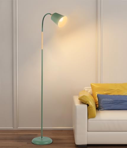 ANTENLICHT VILI | Leselampe Stehlampe E27 Fassung Max.60W Schwenkbare Stehlampe für Wohnzimmer Schlafzimmer Arbeitszimmer Stehleuchte Nordisch mit Höhe 159cm, Waldgrün (ohne Leuchtmittel) von ANTENLICHT