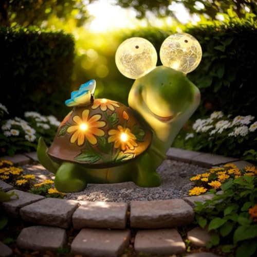 Solar Gartenfiguren Schildkröte Gartendeko für Draußen, Solarlampen für außen Garten Solar Gartenfiguren Schildkröte Gartendeko für Draußen, Solarlampen für außen Garten von ANTEROOF