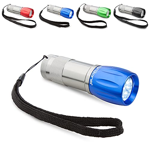 Antevia LED-Taschenlampe | 9 ultrahelle LEDs & Handschlaufe | Mehr als 20 Modelle | Material: Aluminium | Taschenlampe batteriebetrieben | Farbe: Blau (Lumosh) von ANTEVIA Matériaux
