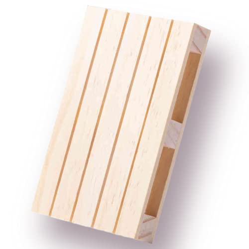 Antevia Untersetzer aus Holz in Palettenform, 11,5 x 7,5 cm, mehr als 10 Modelle, origineller Untersetzer, Farbe: Beige (Palet) von ANTEVIA Matériaux